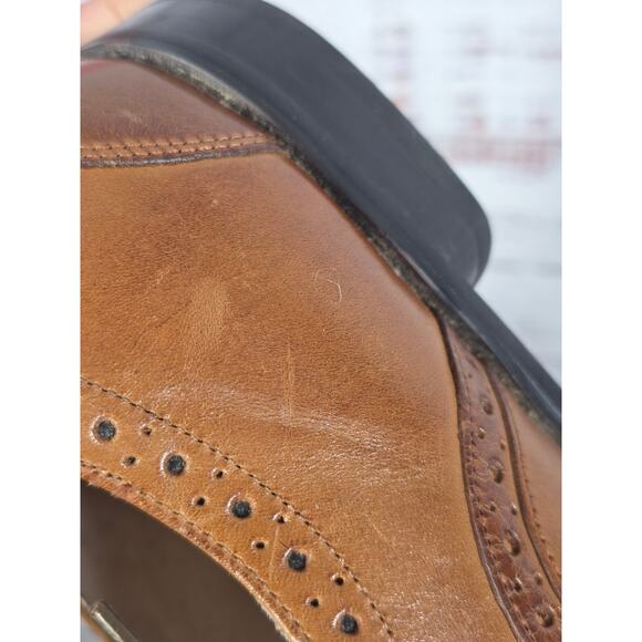 Stacy Adams Brown Leather Wingtip Oxford Dress Shoes Men's size 13 READ - Picture 7 of 10